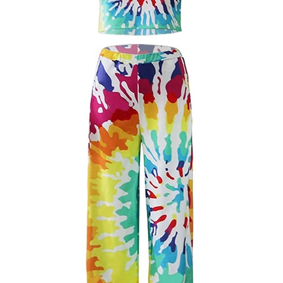 Tie dye Wide Leg 2pc Set size 3XL - Picture 6 of 6